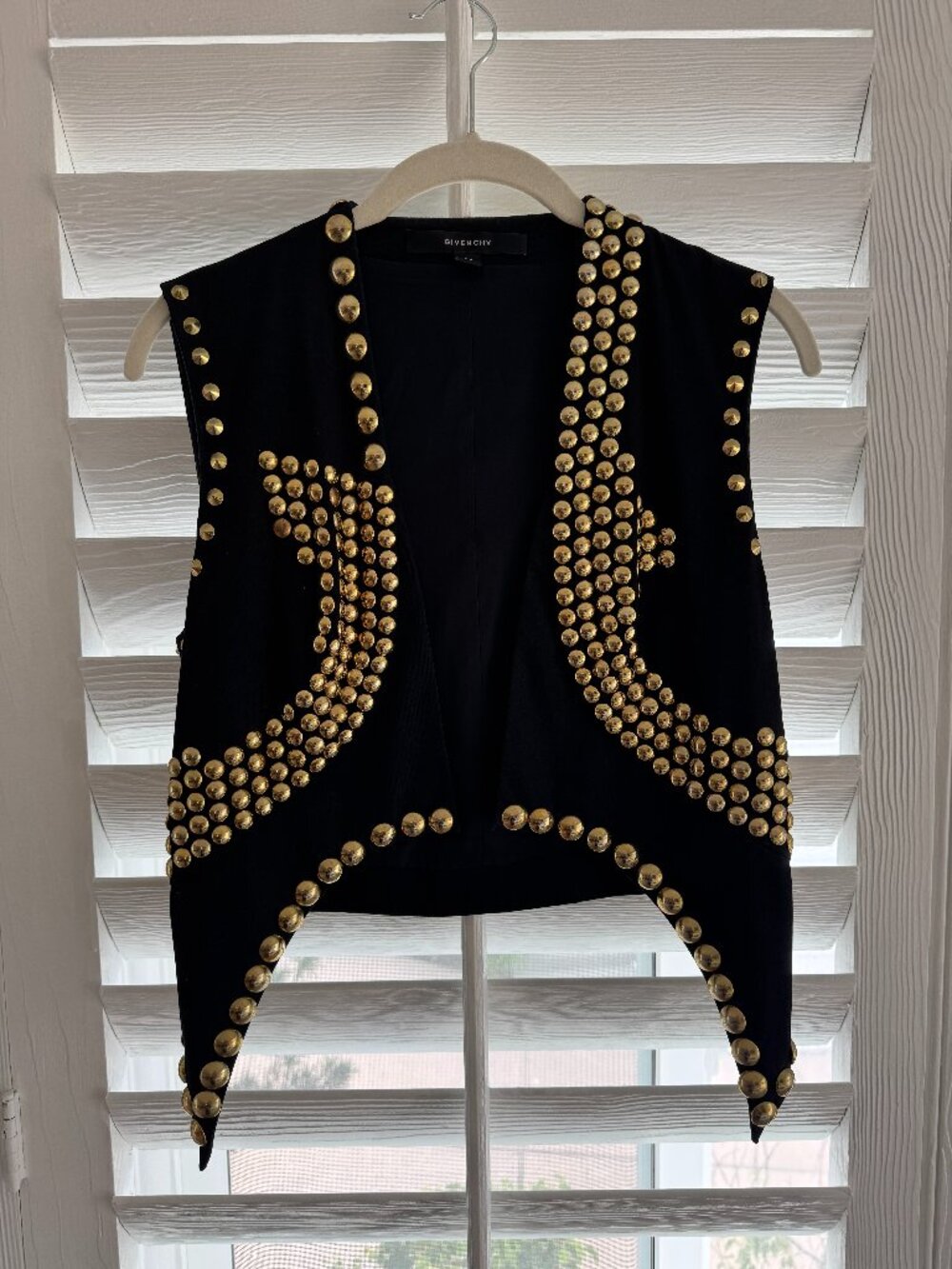 GIVENCHY STUDDED SEXY DARK FEMININE VEST